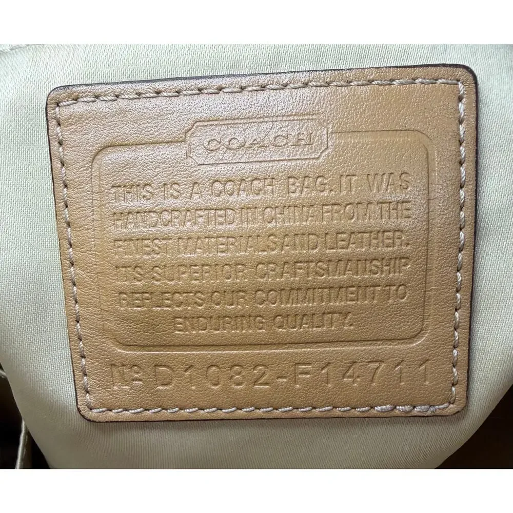 Y2K Coach F14711 Zoe Signature Optic Convertible Hobo Bag & Wristlet